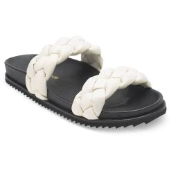 Andre Assous Milly Womens Leather Braided Slide Sandals