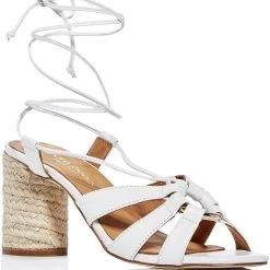 Andre Assous Maggie Womens Leather Strappy Block Heels