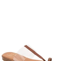Andre Assous women NAILAH CLEAR / CUERO FEATHERWEIGHT SANDAL
