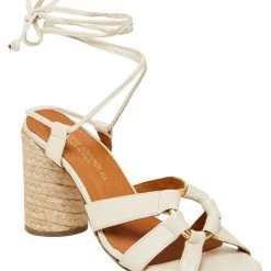 Andre Assous women MAGGIE WHITE LACE UP ESPADRILLE HEEL