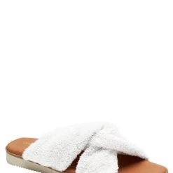 Andre Assous women TRISTAN WHITE FEATHERWEIGHT SLIDE SANDAL