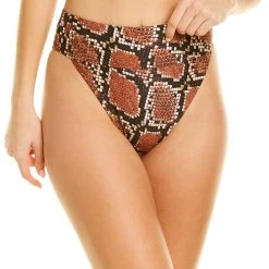 women VYB Viper Banded High-Waist Bikini Bottom