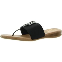Andre Assous Nerice Womens Leather Slip On Flip-Flops
