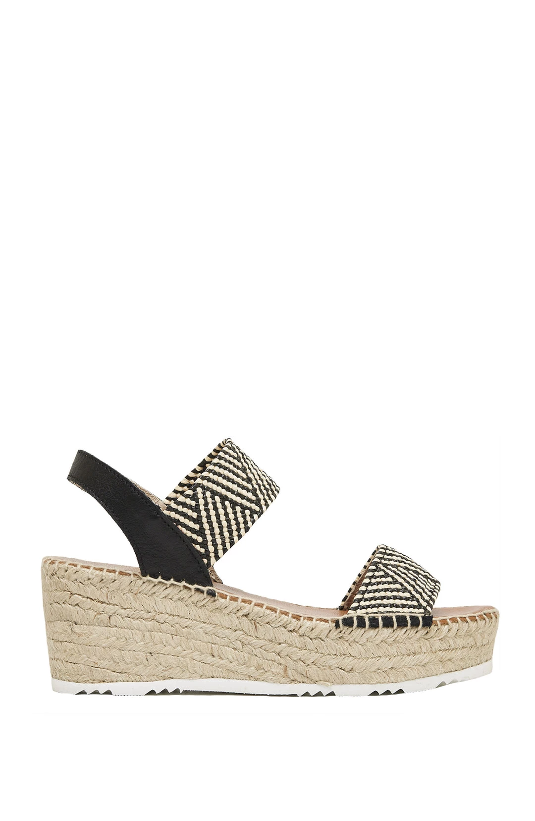 Andre Assous women CANDY BLACK / WHITE ESPADRILLE WEDGE SANDAL - Image 2