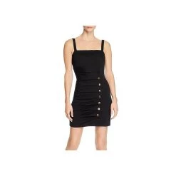 Finders Keepers Womens Button Front Sleeveless Cocktail Dress