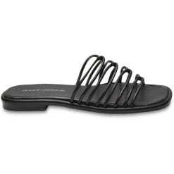 Andre Assous Rory Womens Leather Open Toe Slide Sandals