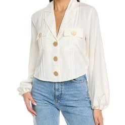 women findersKEEPERS Golden Linen-Blend Shirt