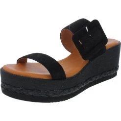 Andre Assous Womens Suede Slip On Wedge Sandals