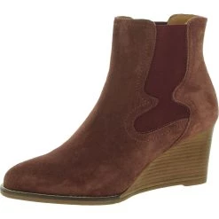 Andre Assous Sadie Womens Leather Wedges Ankle Boots