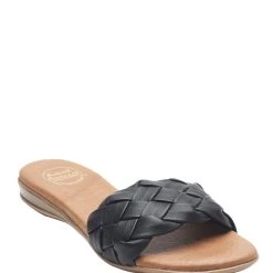 Andre Assous women NICKI BLACK FEATHERWEIGHT SLIDE SANDAL