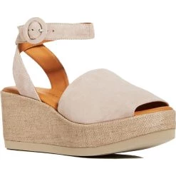 Andre Assous Klarita Womens Leather Wedges Espadrilles